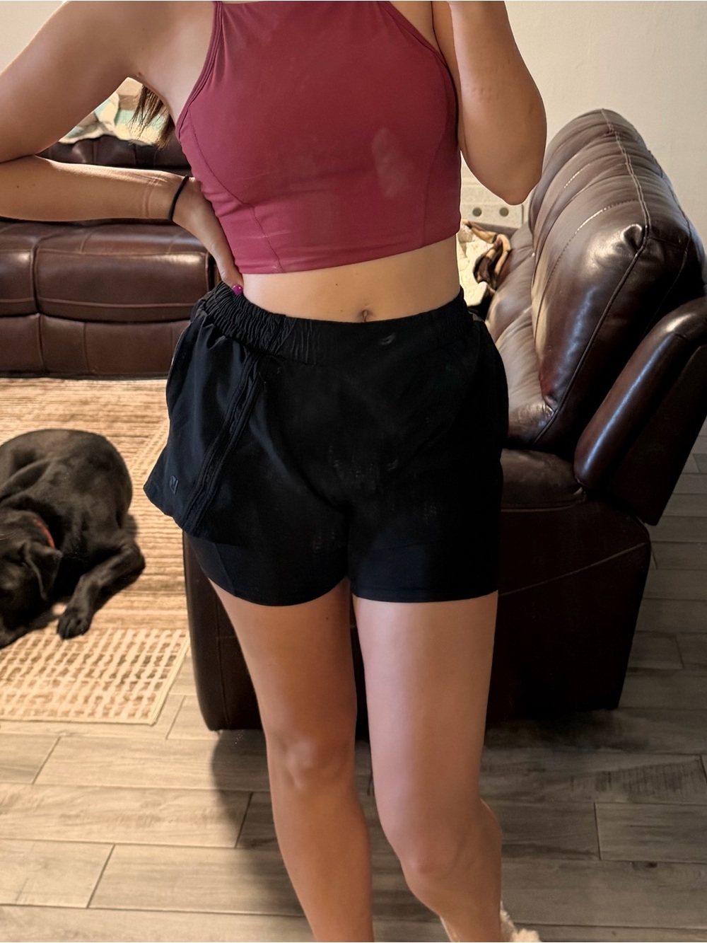Hot Girl Run Shorts- Onyx Black 🏠